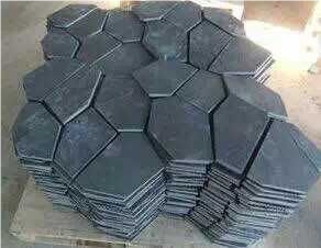 Black Slate Flagstone & Pavers, China Black Slate Paving Stone