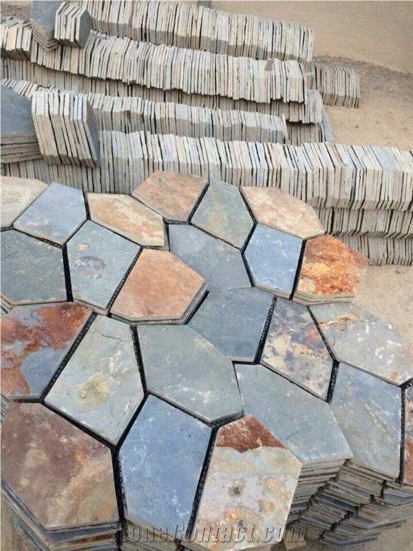 Rusty Slate Flagstone, China Slate Pavers, Paving Stone