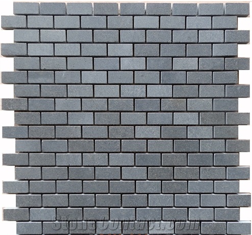 Strips Mosaic/Natural Stone Mosaic/Linear/Hainan Grey Basalt Mosaic/Honed