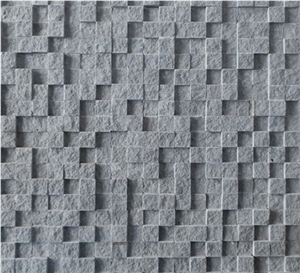 Strips Mosaic/Natural Stone Mosaic/Linear/Hainan Grey Basalt Mosaic/Honed