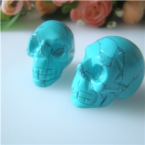 Natural Blue Xihuitl Onyx Skull Carving Handcrafts Natural Blue Xihuitl Onyx Skull Carving Handcrafts