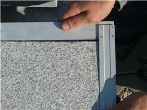 Wuhan G603 Granite Block Steps No Angles Accuracy, Grey Granite Balustrade & Railing