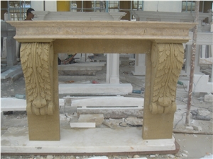 Brown Marble Fireplace,Top Quality and Hot Sale Fireplace,Western Style,Own Factory