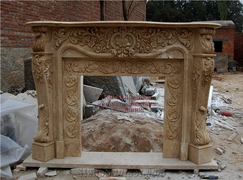 China Good Carved Marble Fireplace,Own Factory