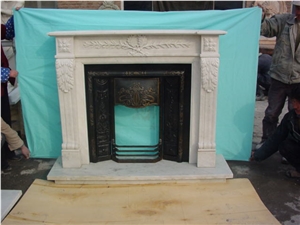 China High Quality Pure White Marble Fireplace Mantel,Hot New Design / Western / European Customized Figure / Hand Carving Sculptured / Own Factory China High Quality Pure White Marble Fireplace Mantel,Hot New Design / Western / European Customized Figure / Hand Carving Sculptured / Own Factory