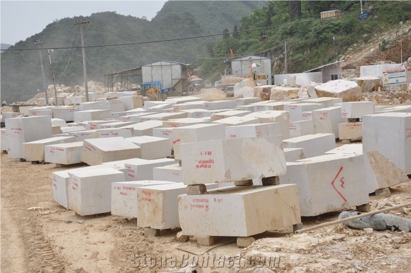 Chinese Beige Marble Blocks & Beige Marble Quarry Of China