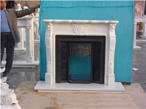 Top Quality Classic China White Marble Fireplace Surround