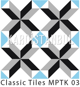 Encaustic Cement Tile, Black and Blue Terrazzo and Quartz Stone Tiles Turkey