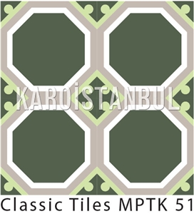 Encaustic Cement Tile, Green Terrazzo and Quartz Stone Tiles Turkey