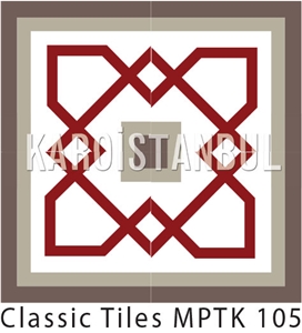 Encaustic Cement Tile, Red, Black, Grey Terrazzo and Quartz Stone Tiles Turkey