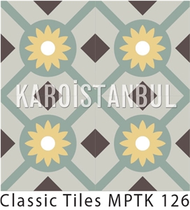 Encaustic Cement Tile, Terrazzo and Quartz Stone Multicolor Turkey Tiles