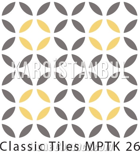 Encaustic Cement Tiles, Terrazzo Tiles, Grey and Yellow Quartz Stone Tiles