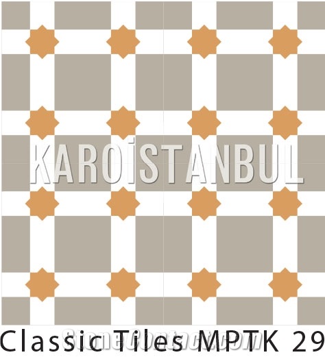 Encaustic Cement Tiles, Terrazzo Tiles, Grey and Yellow Quartz Stone Tiles