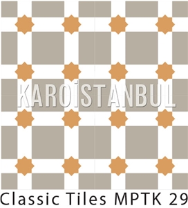 Encaustic Cement Tiles, Terrazzo Tiles, Grey and Yellow Quartz Stone Tiles