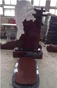 Red Granite Angel Monuments