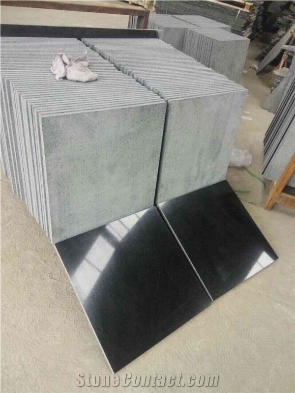 Yixian Black Slabs & Tiles, China Black Granite