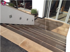 Beige Sandstone Stairs, Steps, Risers