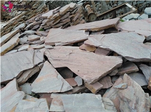China Multicolor Slate Flagstone Walling,Flagestone Pavers,Flag Stone Slate,Flagstone Road Paving,Flagstone Rusty Slate