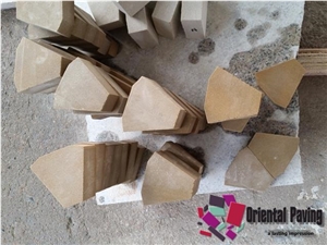 China Yellow Sandstone Blockpaver, Natural Sandstone Pavings, Cube Sandstone, Landscaping Stone