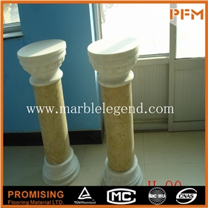 Beige Marble Column, Solid Stone Column,Factory Direct Marble Curved Columns Beige Marble Column, Solid Stone Column,Factory Direct Marble Curved Columns
