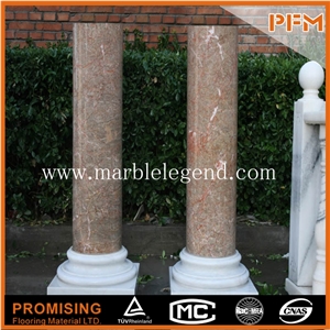 Browm Marble Various Garden Stone Columns/Beautiful Decorative Stone Columns,Natural Stone Column Marble Pillars Marble Hollow Columns