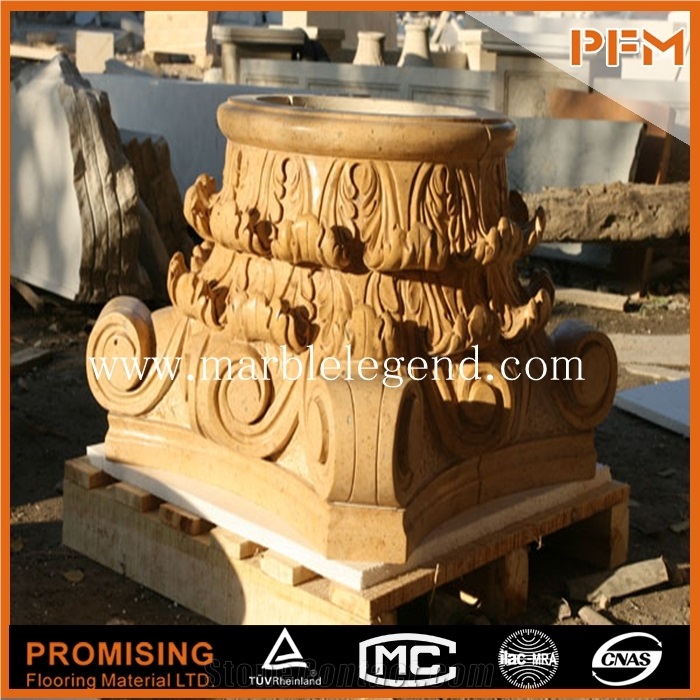 Browm Marble Various Garden Stone Columns/Beautiful Decorative Stone Columns,Natural Stone Column Marble Pillars Marble Hollow Columns