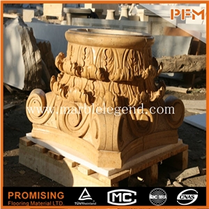 Browm Marble Various Garden Stone Columns/Beautiful Decorative Stone Columns,Natural Stone Column Marble Pillars Marble Hollow Columns