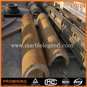 Browm Marble Various Garden Stone Columns/Beautiful Decorative Stone Columns,Natural Stone Column Marble Pillars Marble Hollow Columns
