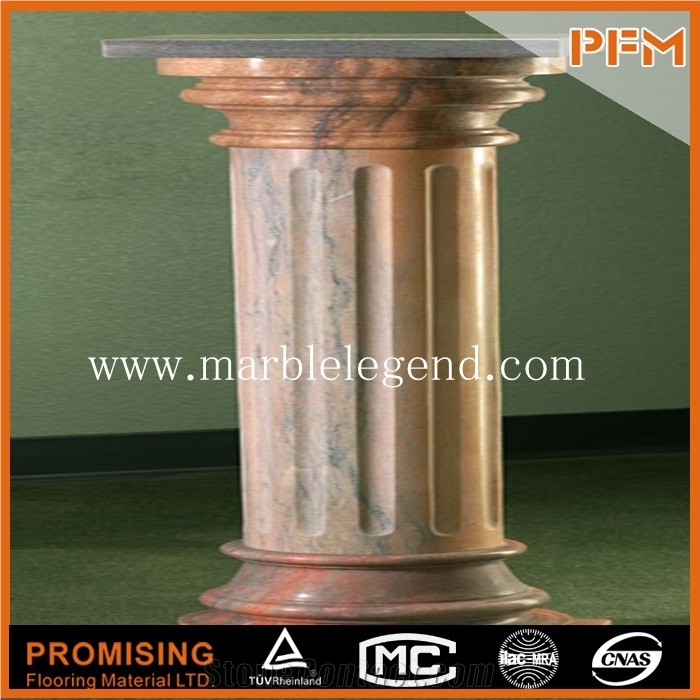 Brown Marble Garden Roman Column & Pillar Roman Column for Sale, Brown Marble Roman Columns