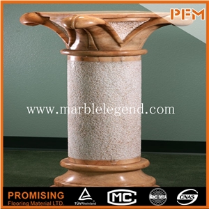 Brown Marble Garden Roman Column & Pillar Roman Column for Sale, Brown Marble Roman Columns