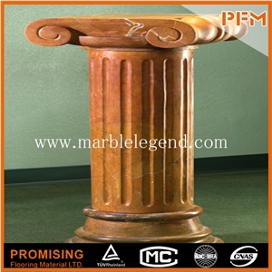 Brown Marble Garden Roman Column & Pillar Roman Column for Sale, Brown Marble Roman Columns