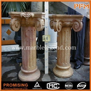 Brown Marble Garden Roman Column & Pillar Roman Column for Sale, Brown Marble Roman Columns