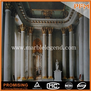 Brown Marble Items Railing Pillars Columns, Pillar Carving