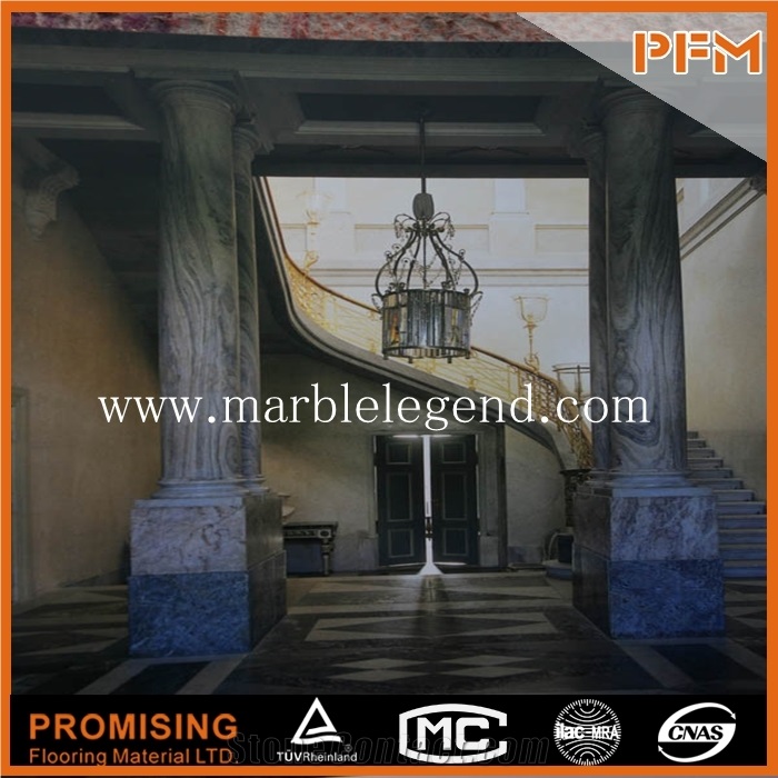 Brown Marble Items Railing Pillars Columns, Pillar Carving