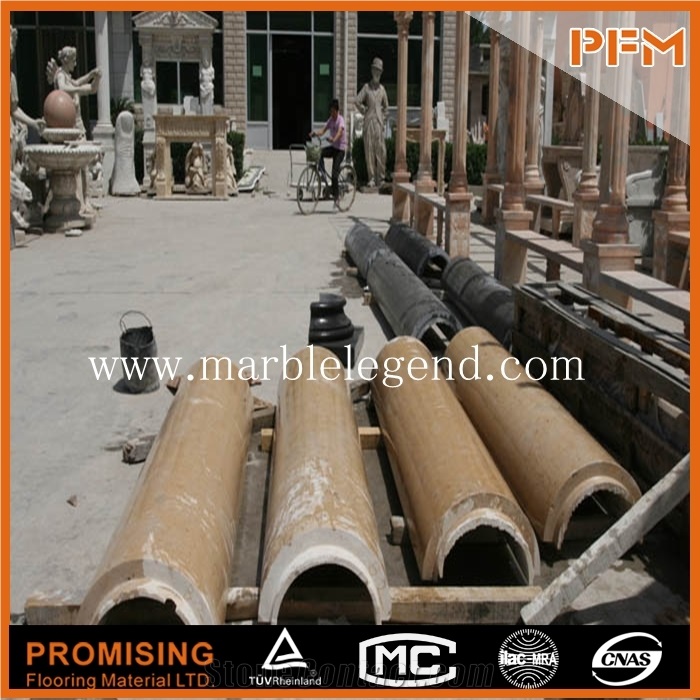 Brown Marble Pillars, Stone Pillars,Indoor Decorative Marble Columns for Sale