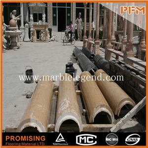Brown Marble Pillars, Stone Pillars,Indoor Decorative Marble Columns for Sale