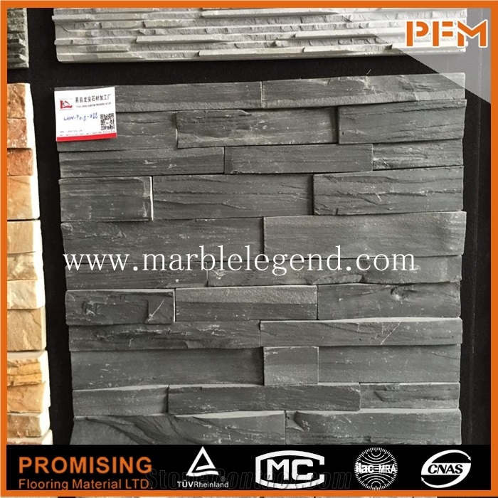 China Beige Slate Ventilated Facade Tile,Brick Wall Facade,House Facade