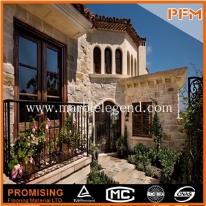 China Beige Slate Wall Facade Cladding,Building Facade Project,Textile Facade