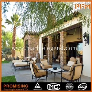 China Beige Slate Wall Facade Cladding,Building Facade Project,Textile Facade