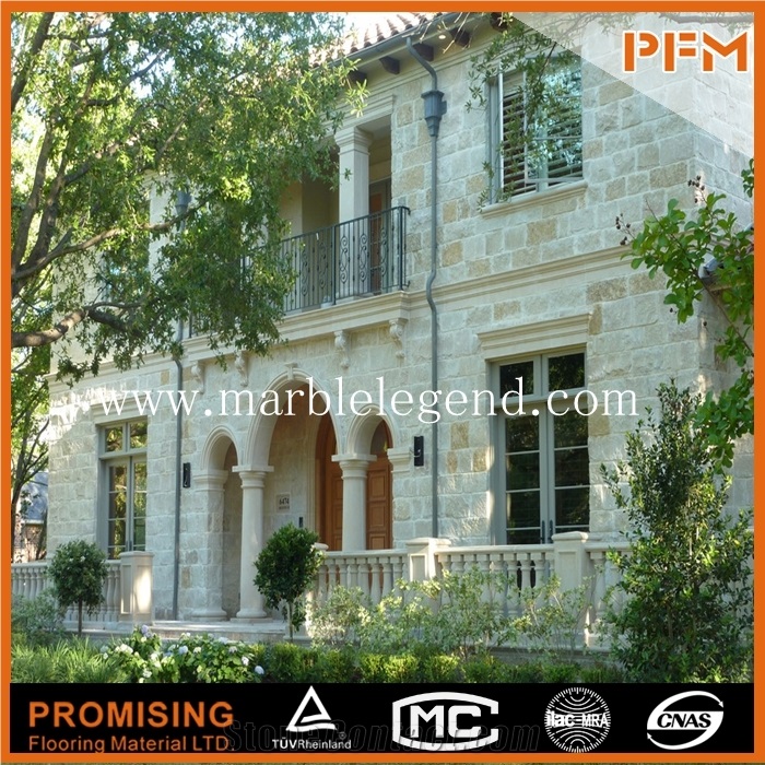 China Beige Slate Wall Facade Cladding,Building Facade Project,Textile Facade