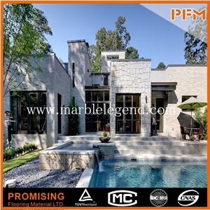 China Beige Slate Wall Facade Cladding,Building Facade Project,Textile Facade