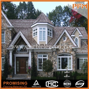 China Brown Slate Building Facade Project,Facade Cladding Panel,Facade Wall Panel