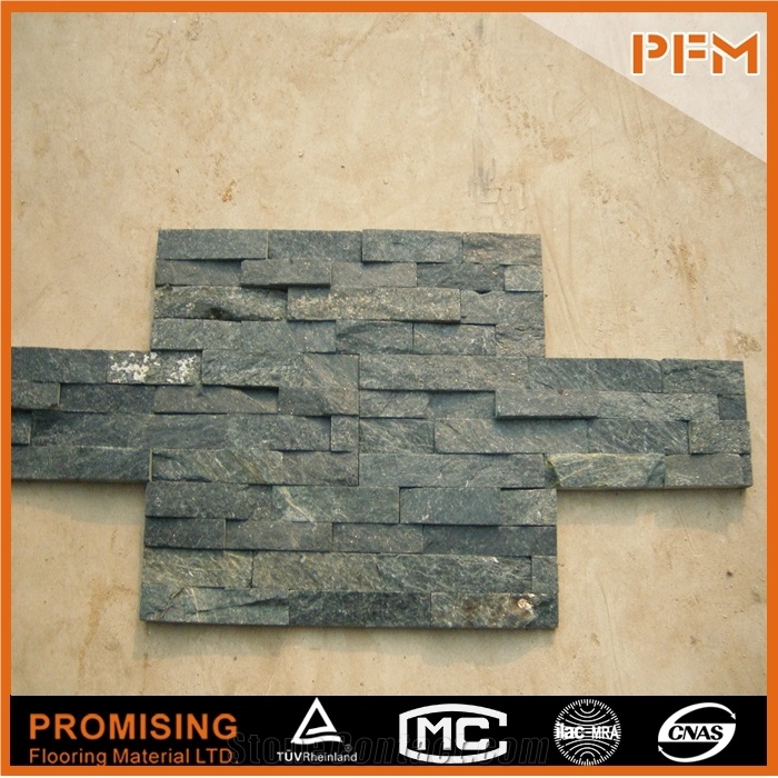China Green Slate Cultured Stone for Facade Decoration,Architectural Facade,Spider Facade,Building Facade Projector