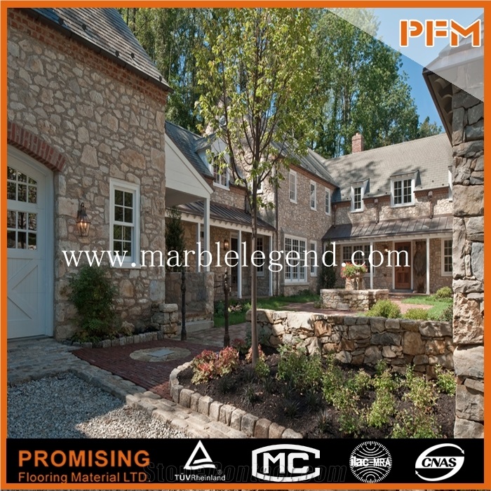 China Grey Slate Mushroom Stone Cladding