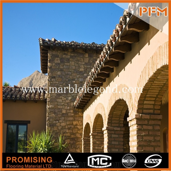 China Grey Slate Mushroom Stone Cladding