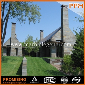 China Grey Slate Wall Facade Cladding, Facade Decoration,Cheap Facade Wall Panel