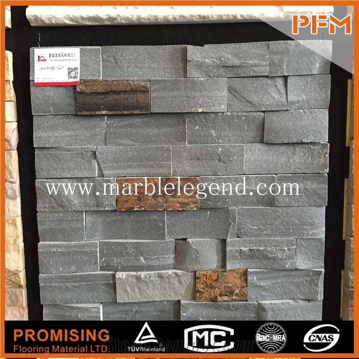 China Grey Slate Wall Facade Cladding, Facade Decoration,Cheap Facade Wall Panel