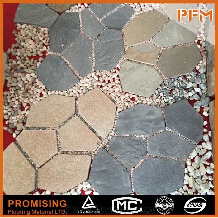 China Multicolor Slate Flagstone for House& Hotel Building