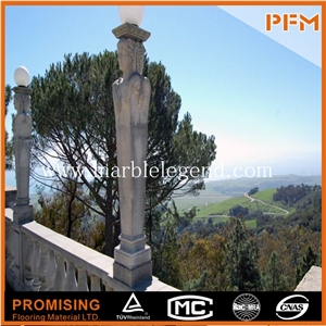 Decorative Beige Marble Column for Sale at Competitive Price