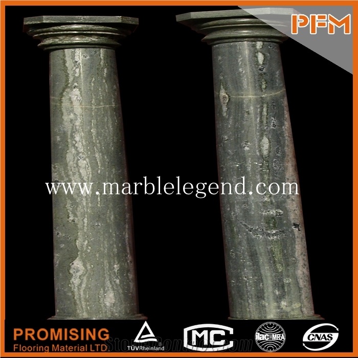 Decorative Green Marble Round Columns for Sale